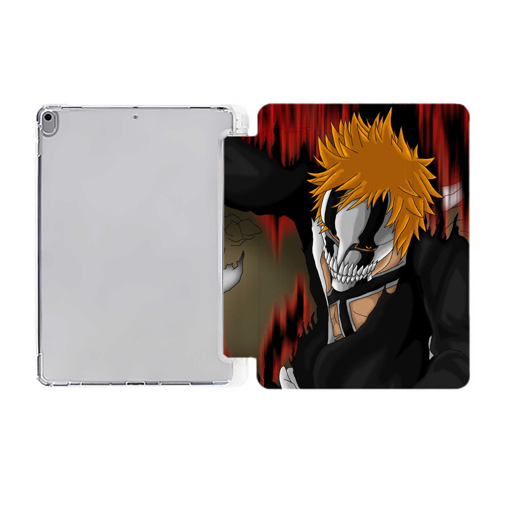 （画像用） ブリーチ BLEACH IPad ケース ペン収納付き 三つ折りスタンド PUレザー×シリコン 対応機種9.5/10.5/10.9インチ